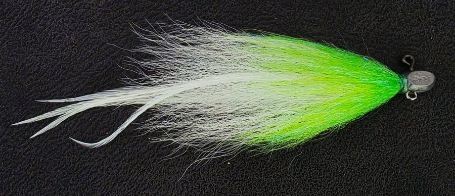 Chartreuse / White Jig Fly